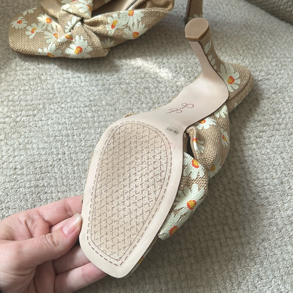 🆕🌼Jessica Simpson Floral Rattan Bow Sandals - Picture 7 of 7
